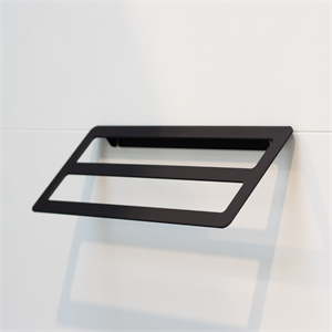 Alufit - Håndklæderholder 02 - dobbelt - længde 60 cm - sort
